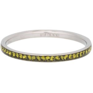 iXXXi JEWELRY - Vulring - Zirconia Olivina - Zilverkleurig - 2mm - Maat 17