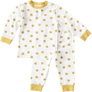 Little Label Baby pyjamaset - big dots caramel