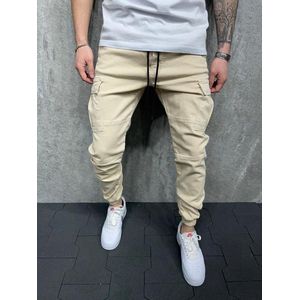 Cargobroeken voor Heren Joggingbroek Cargo broek met Zakken Jogger Broek Hip Hop broeken met genoeg Stoere workwear cargobroeken Skinny cargobroek met meerdere zakken Cargobroek met boorden W30