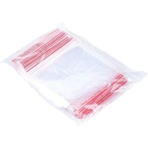 Transparante Zip zakjes met druksluiting 8 x 12 cm - 100 stuks