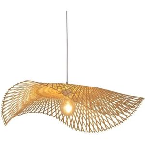 Stemily Hanglamp - Rotan - Riet - Handgemaakt - Scandinavisch, Boho of Vintage - < 60 lumen - Ø 55 cm (zonder lichtbron)