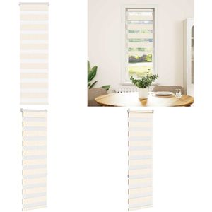 vidaXL Zebra Blind 50x150 cm stofbreedte 55,9 cm polyester marmerbeige - Zebra Jaloezie - Zebra Jaloezieën - Zebra Rolgordijn - Dubbel Rolgordijn