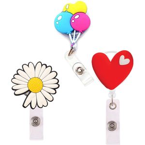 3-Pack Badgehouder met Trekkoord en Clip - Badge met Afrolmechanisme - Badge / ID Jojo - Badgehouder met Clip - Keycord - Afrolmechanisme - Badgehouder Verpleegkundige