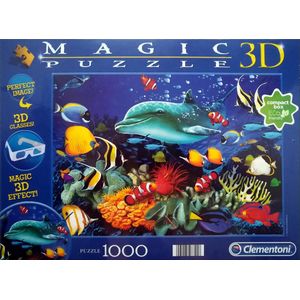 Clementoni 3D Magic Puzzel - Dolphin Reef - 1000 Stukjes