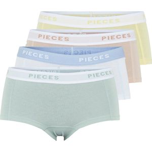 Pieces Dames Hipsters 4-Pack PCLOGO Effen - Maat XS