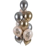 Folat - Ballonnen Let's Party White Tie (12 stuks - 33 cm)