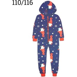 Kerst Onesie | Fleece | NAVY | Mt: 5-6 jaar