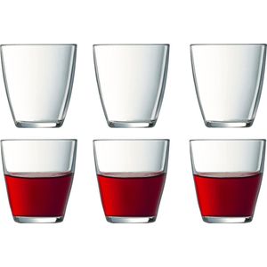 Luminarc water drinkglazen - 6x stuks - transparant - glas - 250 ml - glazen