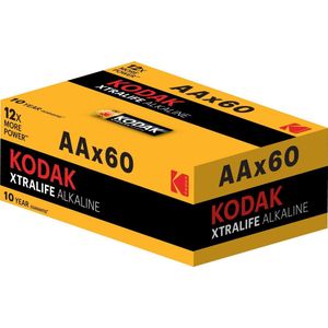 Kodak XTRALIFE - alkaline AA/LR6 Batterijen - 60 stuks