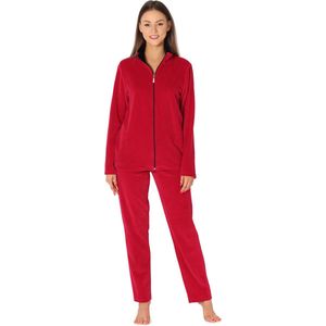Merry Style – Dames Huispak – Vrijetijdspak – Velours – MS-MG-SUIT5-n – Rood/navy blauw – S