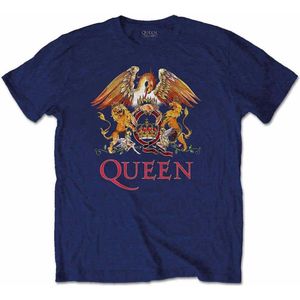 Queen - Classic Crest Kinder T-shirt - Kids tm 14 jaar - Blauw