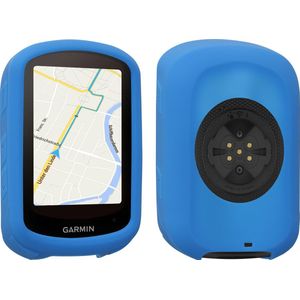 kwmobile hoes geschikt voor Garmin Edge 840 / Edge 540 - Siliconen beschermhoes voor fietsnavigatie - blauw