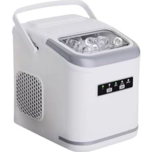 Ijsblokjesmachine - Ijsblokmakker - Ijsmachine - 2,0 Liter - 9 Blokjes in 6 Minuten - Zelfreinigende Elektrische Ijsmachine - Wit