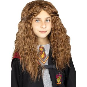 FUNIDELIA Hermelien pruik voor meisjes Harry Potter - Bruin