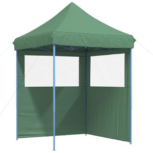 vidaXL - Partytent - inklapbaar - pop-up - met - 2 - zijwanden - groen
