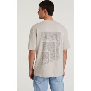 Chasin' T-shirt Eenvoudig T-shirt Stitch Taupe Maat S