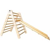 Klimset Baby 80 cm - Pikler Triangle - hout, klimrek voor peuters met glijbaan, klimtoestel houten