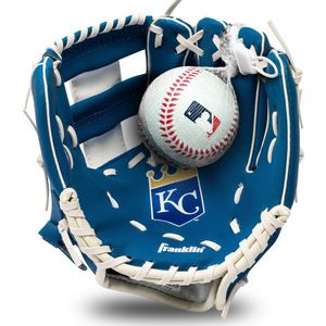 Franklin 9,5 Inch Youth MLB Glove and Ball Set Team Royals