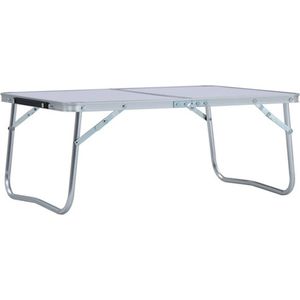 vidaXL - Campingtafel - inklapbaar - 60x40 - cm - aluminium - wit