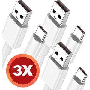 3x XTRONIC USB-C/USB-A - Samsung oplaadkabel- USB-C/USB-A - android - Nokia - huawai - Xtronic USB-C USB-A