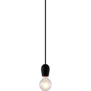 Fantasia hanglamp Kobar - Zwart - Dimbaar - Inclusief E27 LED lamp - Dia 10cm
