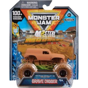 Hot Wheels Monster Jam truck Grave Digger Mystery Mudders - monstertruck 9 cm schaal 1:64