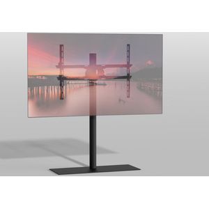 CAVUS - TV VLOERSTANDAARD SOLID 100 TRENDY ZWART STAAL - GESCHIKT VOOR 32-65”TV - VESA 600x400