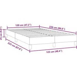 vidaXL - Boxspring - zonder - matras - fluweel - donkerblauw - 120x220 - cm