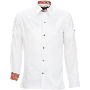 Tiroler hemd Wit | Alpen overhemd | S