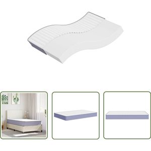 vidaXL Matras 120x200 - Schuimmatras - Schuimmatras middelzacht 120x200 cm - Medium Hard - Zwevende Bedden - Topper