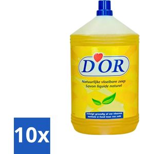 D'Or - Natuurlijke Vloeibare Zeep - Voor Vloeren en Tegels - 5 liter - Bulkverpakking - 10 stuks