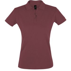 SOLS Dames/dames Perfect Pique Poloshirt met korte mouwen (Bourgondië)