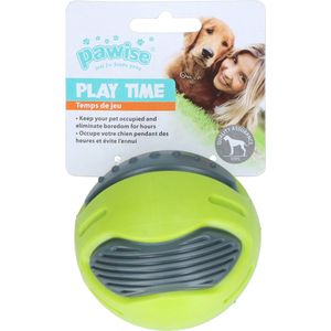 Pawise Dog Squeaky Ball - Hondenspeelgoed - Flexibele hondenbal met pieper - Eenvoudig te reinigen - ⌀ 8 cm - Groen
