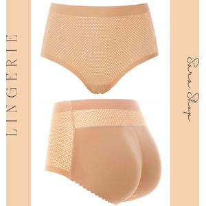 Sara Shop- Butt lifter - volle billen - Slipje Met Vulling - verbetert je natuurlijke vorm - Shapewear voor billen - Corrigerend Ondergoed Dames - Tummy control - Buttlifter- volle billen -Beige/ Maat XS - Topkwaliteit- Dikke Vulling