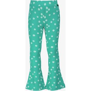 TwoDay flared meisjes broek met bloemenprint - Groen - Maat 92