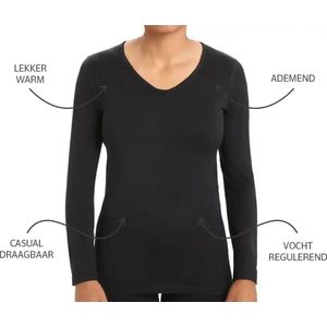 Beeren dames thermo shirt Lange mouw - S - Zwart