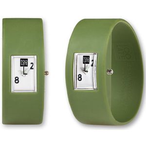 TOO LATE - siliconen horloges - Analog - Army green - Polsmaat M