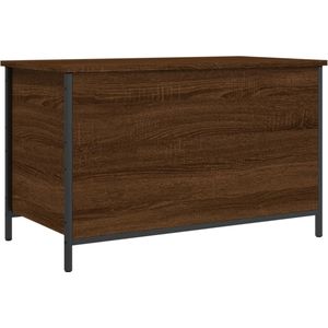 vidaXL Opbergbankje - Bruin Eiken - 80 cm Opbergbankje - Opbergbankjes - Halbankje - Schoenenbankje