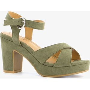 Blue Box dames sandalen met hak groen - Maat 36