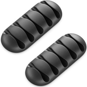Kabelhouder Kabelklemmen voor Kabels - 2 Stuks - Zwart - Robuust