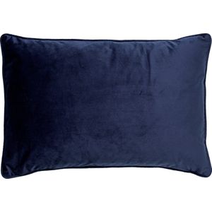 Dutch Decor FINN - Sierkussen velvet Insignia Blue 40x60 cm - blauw - Inclusief binnenkussen