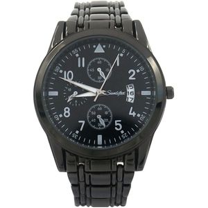 Horloge - Kast 40 mm - Metaal - Zwart