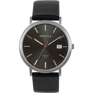 Prisma Horloge P.1668 Heren titanium saffierglas 5 ATM