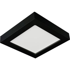 PRIOS - LED plafondlamp - CCT - 1licht - Polycarbonaat, aluminium - H: 3.45 cm - zwart, wit - Inclusief lichtbron