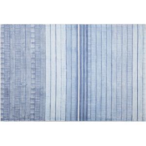 YARDERE - Laagpolig vloerkleed - Blauw - 140 x 200 cm - Viscose