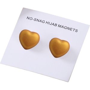 Fako Bijoux® - 2x Magnetische Broche - Hoofddoek Magneet - Sjaal - Hijab Accessoires - Abaya - 14mm - Set 2 Stuks - Mat Goud