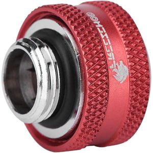 Waterkoeling compressieaansluiting voor harde acrylbuis OD 14 mm - set van 4/6 (rood) .