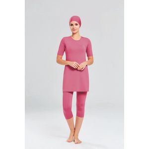 Burkini Adasea, muslim swimwear, dames , Neutral zalm roze, maat 46