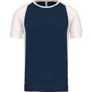 PROACT® Tweekleurig sport-t-shirt unisex PA467 - Sporty Navy / White - 4XL