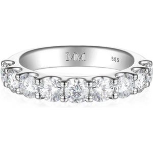 Evertina - 14k Witgouden Moissanite Eternity Ring - 0.3 karaat